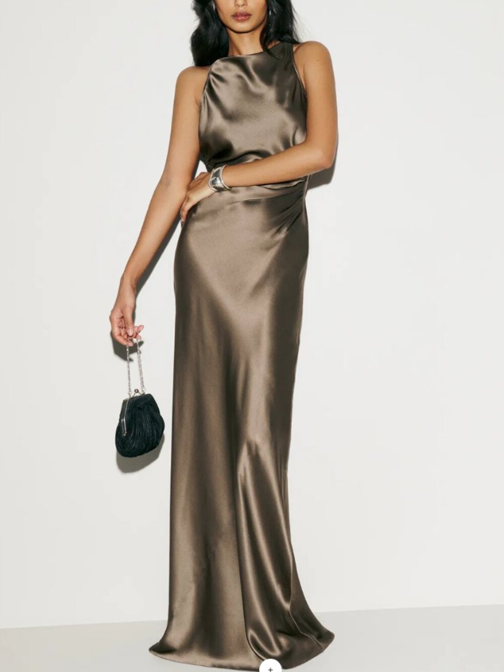 Reformation Anaiis Silk Cross Strap Maxi Dress In Morel - Women's Size 6P